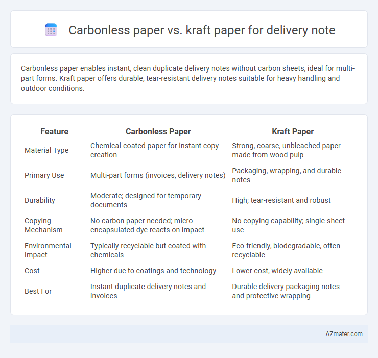 Carbonless paper vs. kraft paper for delivery note - What is The Difference?
