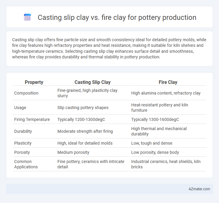 Casting slip clay vs. fire clay for pottery production - What is The Difference?