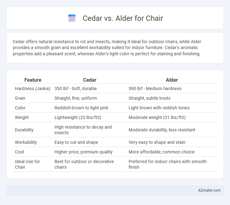 Cedar vs. Alder for Chair - What is The Difference?