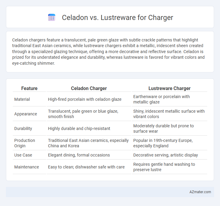 Celadon vs. Lustreware for Charger - What is The Difference?