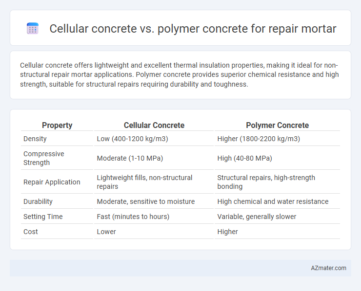 Cellular concrete vs. polymer concrete for repair mortar - What is The Difference?