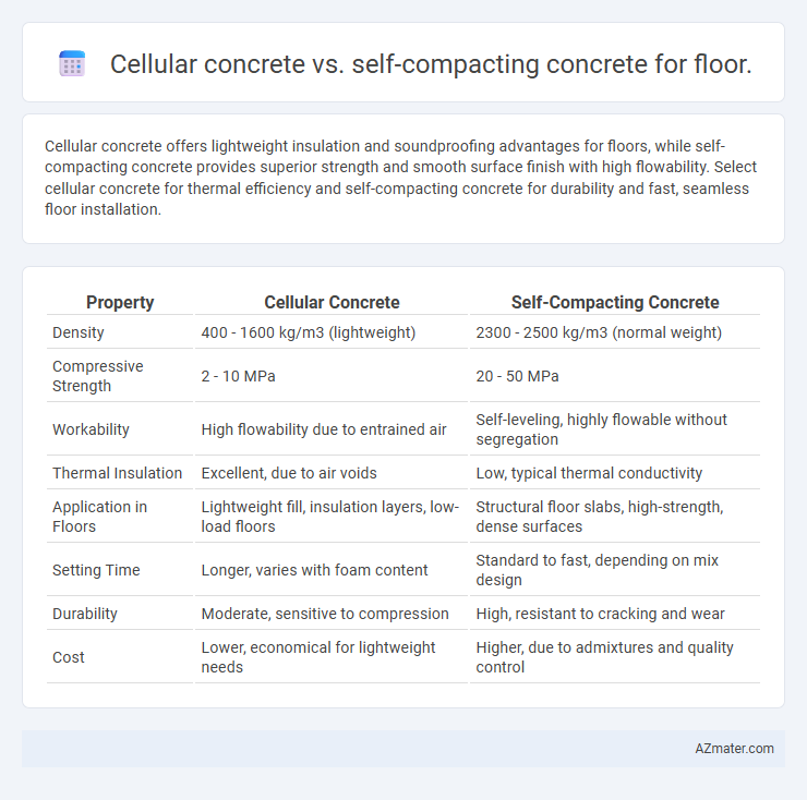 Cellular concrete vs. self-compacting concrete for floor. - What is The Difference?