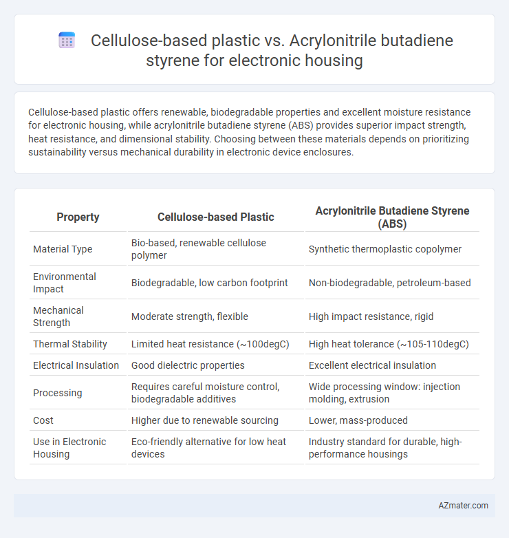 Cellulose-based plastic vs. Acrylonitrile butadiene styrene for electronic housing - What is The Difference?
