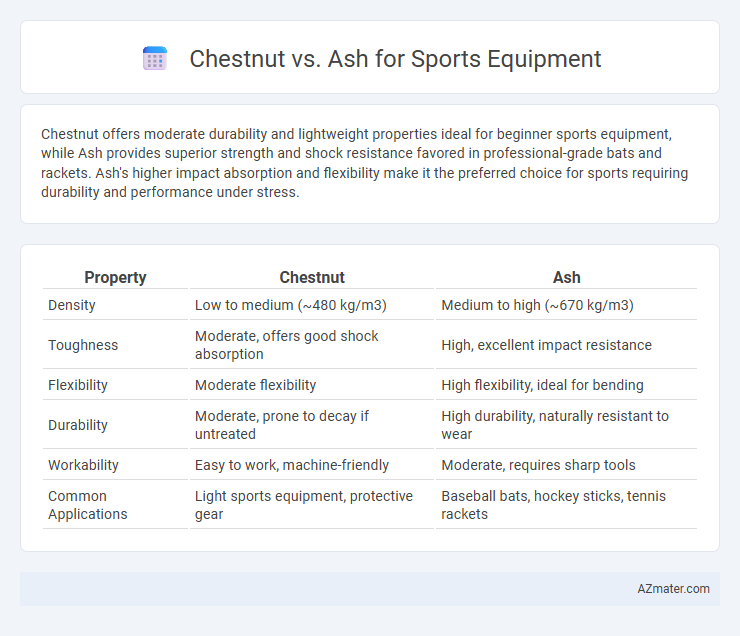 Chestnut vs. Ash for Sports Equipment - What is The Difference?