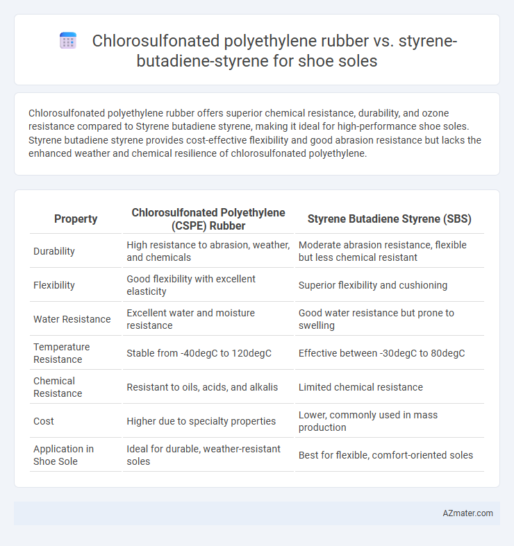 Chlorosulfonated polyethylene rubber vs. styrene-butadiene-styrene for shoe soles - What is The Difference?