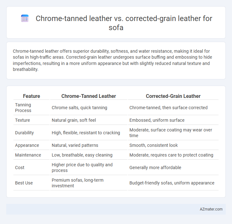 Chrome-tanned leather vs. corrected-grain leather for sofa - What is The Difference?