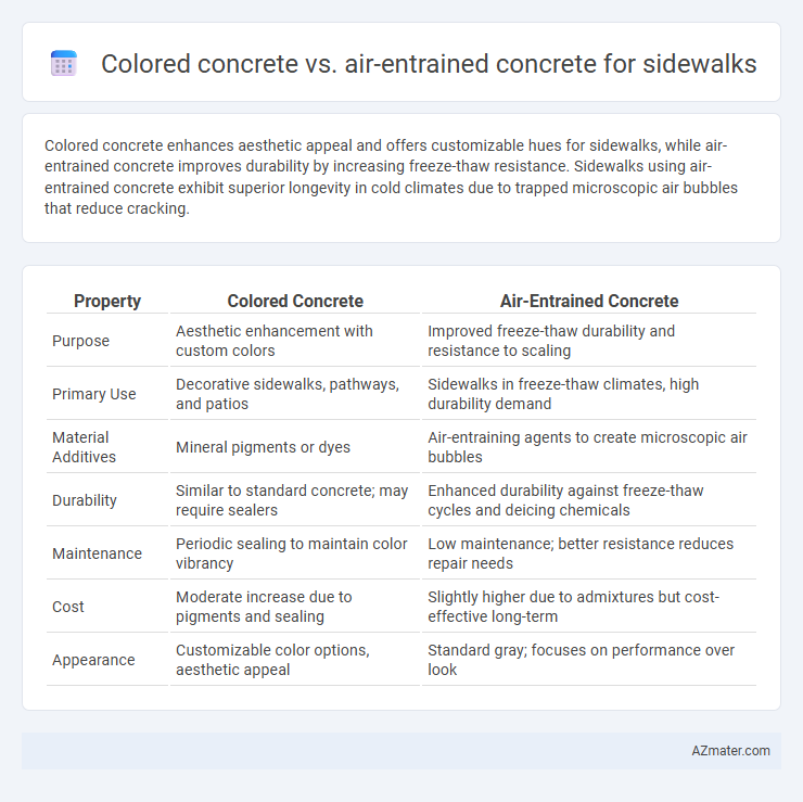 Colored concrete vs. air-entrained concrete for sidewalks - What is The Difference?