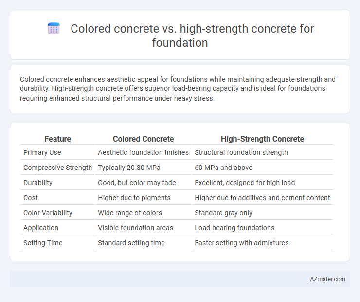 Colored concrete vs. high-strength concrete for foundation - What is The Difference?