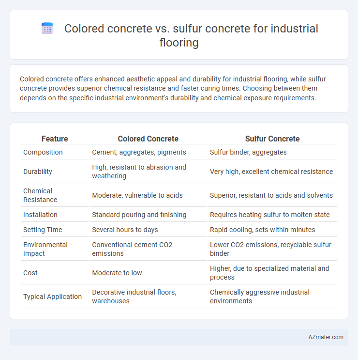 Colored concrete vs. sulfur concrete for industrial flooring - What is The Difference?