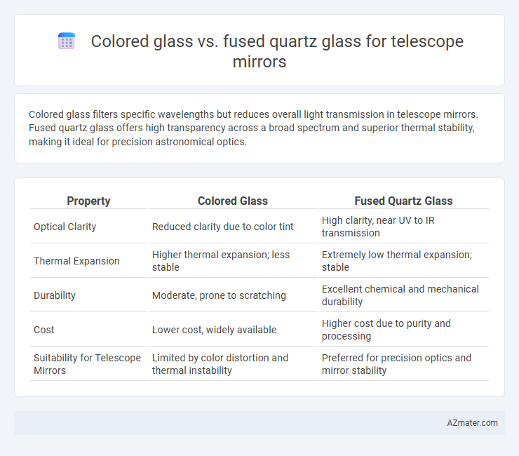 Colored glass vs. fused quartz glass for telescope mirrors - What is The Difference?