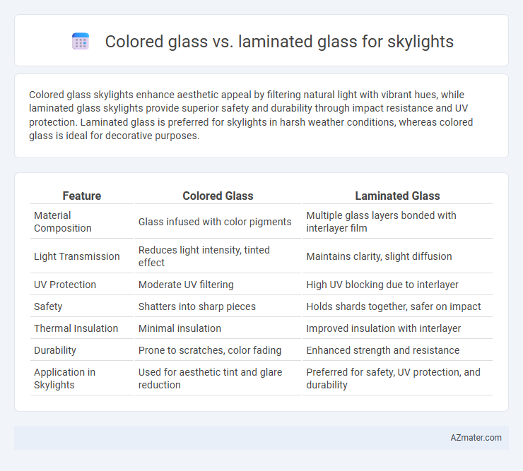 Colored glass vs. laminated glass for skylights - What is The Difference?