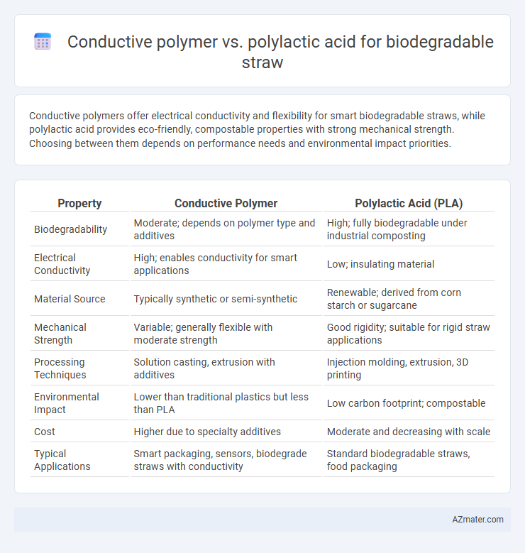 Conductive polymer vs. polylactic acid for biodegradable straw - What is The Difference?