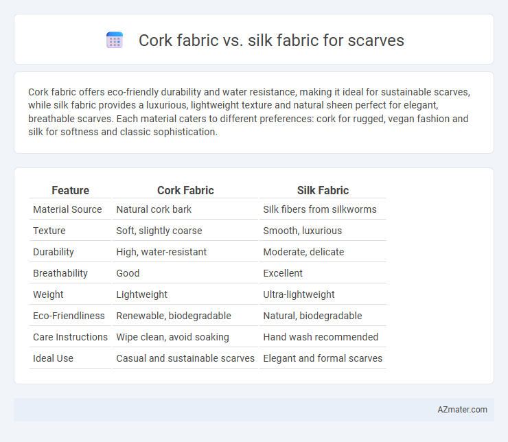 Cork fabric vs. silk fabric for scarves - What is The Difference?