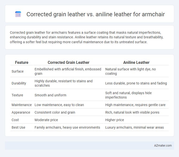 Corrected grain leather vs. aniline leather for armchair - What is The Difference?