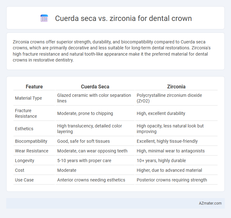 Cuerda seca vs. zirconia for dental crown - What is The Difference?