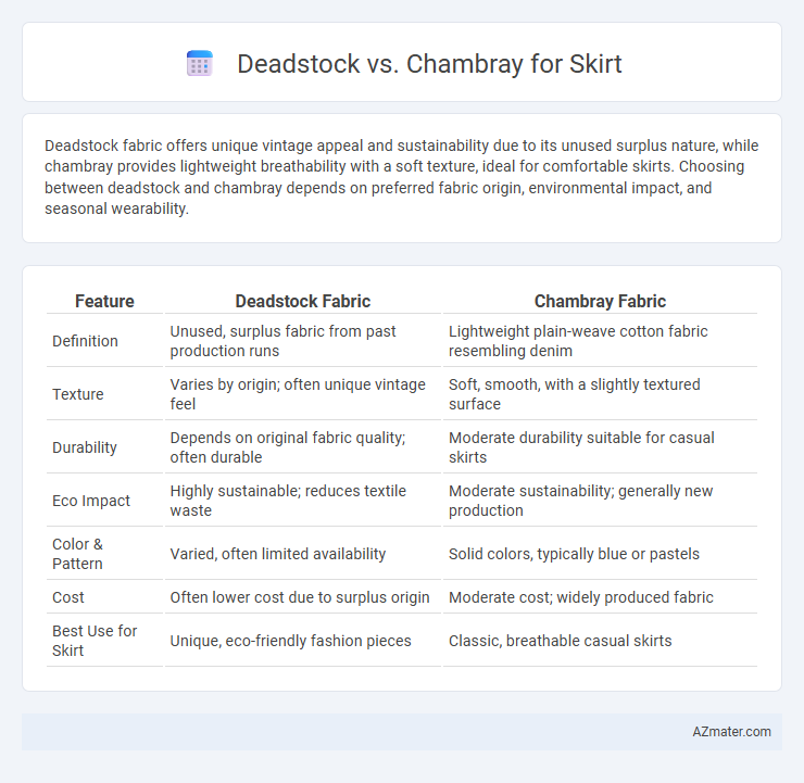 Deadstock vs. Chambray for Skirt - What is The Difference?