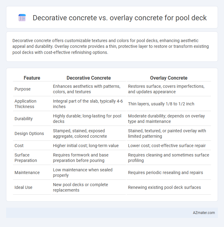 Decorative concrete vs. overlay concrete for pool deck - What is The Difference?