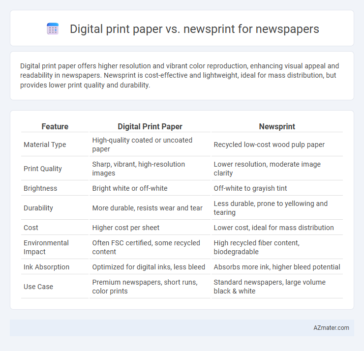 Digital print paper vs. newsprint for newspapers - What is The Difference?