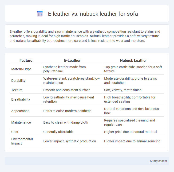 E-leather vs. nubuck leather for sofa - What is The Difference?