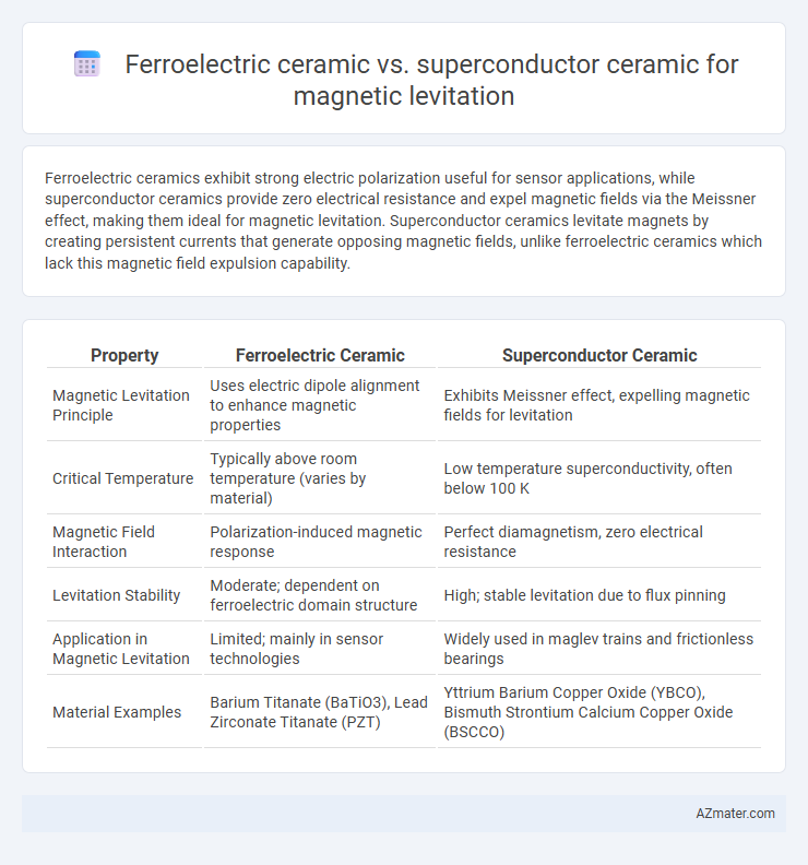 Ferroelectric ceramic vs. superconductor ceramic for magnetic levitation - What is The Difference?