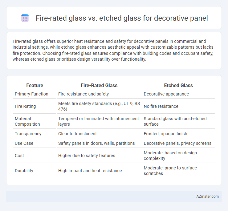Fire-rated glass vs. etched glass for decorative panel - What is The Difference?