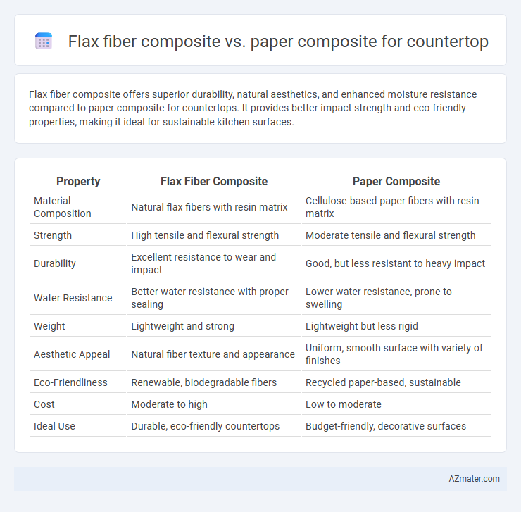 Flax fiber composite vs. paper composite for countertop - What is The Difference?