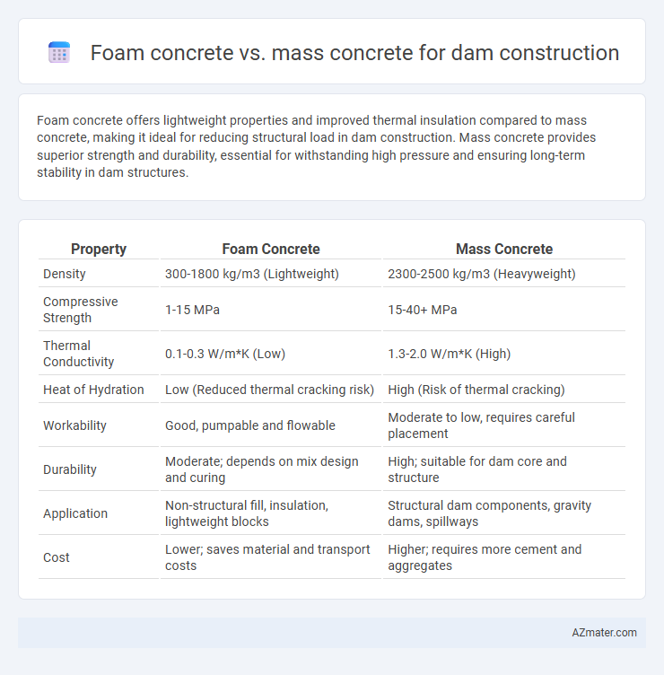 Foam concrete vs. mass concrete for dam construction - What is The Difference?