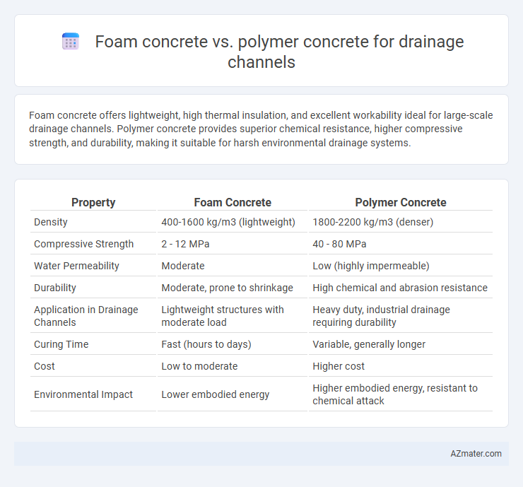 Foam concrete vs. polymer concrete for drainage channels - What is The Difference?