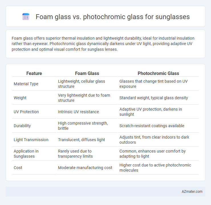 Foam glass vs. photochromic glass for sunglasses - What is The Difference?