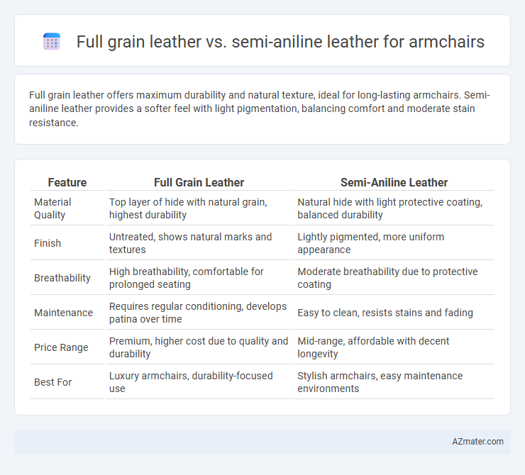 Full grain leather vs. semi-aniline leather for armchairs - What is The Difference?