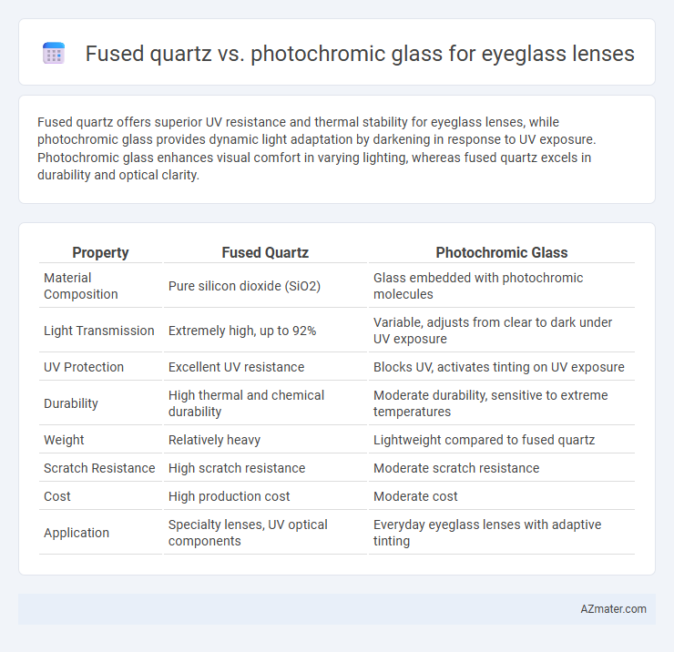 Fused quartz vs. photochromic glass for eyeglass lenses - What is The Difference?