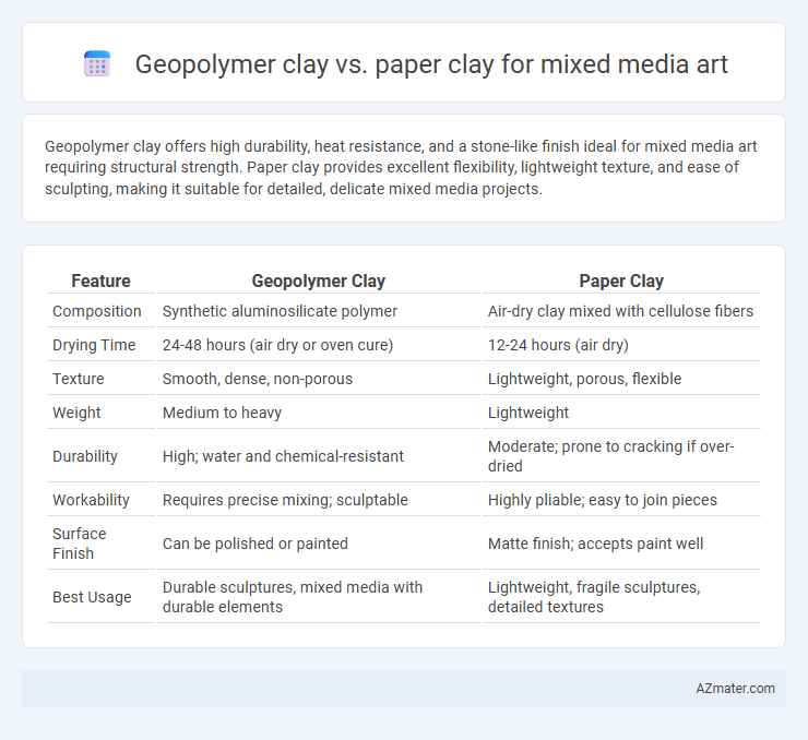 Geopolymer clay vs. paper clay for mixed media art - What is The Difference?