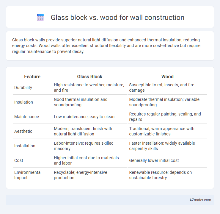 Glass block vs. wood for wall construction - What is The Difference?