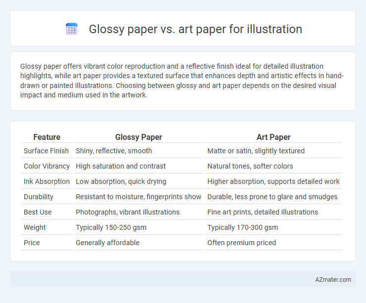 Glossy paper vs. art paper for illustration - What is The Difference?