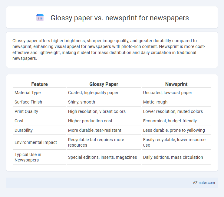 Glossy paper vs. newsprint for newspapers - What is The Difference?