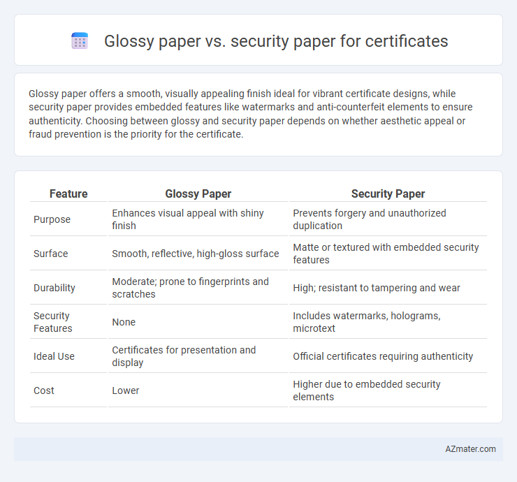 Glossy paper vs. security paper for certificates - What is The Difference?