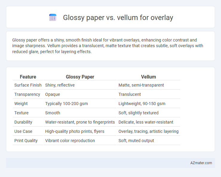 Glossy paper vs. vellum for overlay - What is The Difference?