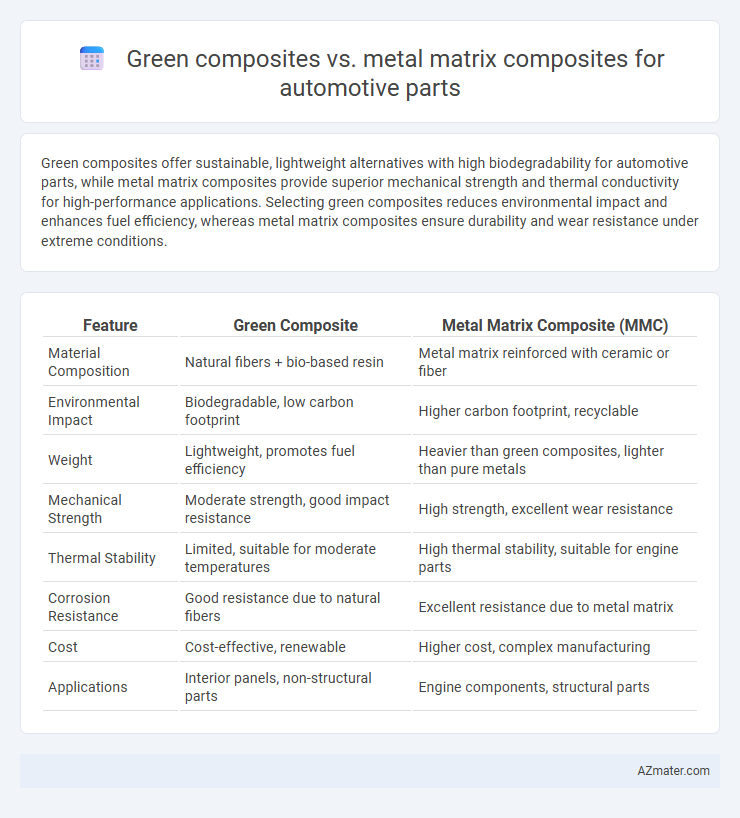 Green composites vs. metal matrix composites for automotive parts - What is The Difference?