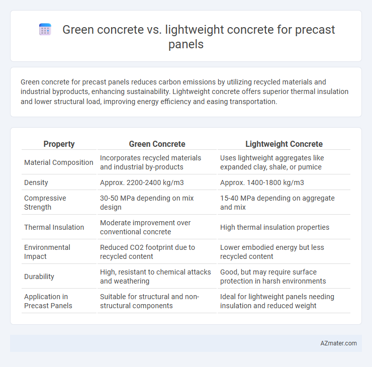 Green concrete vs. lightweight concrete for precast panels - What is The Difference?