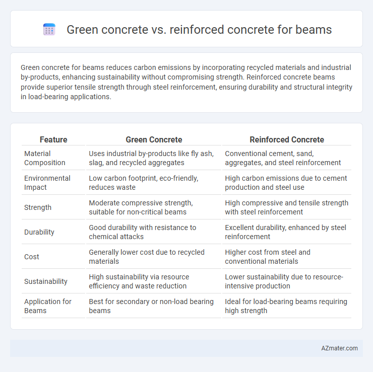Green concrete vs. reinforced concrete for beams - What is The Difference?