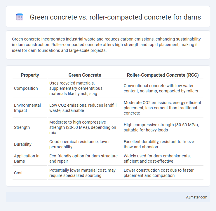 Green concrete vs. roller-compacted concrete for dams - What is The Difference?