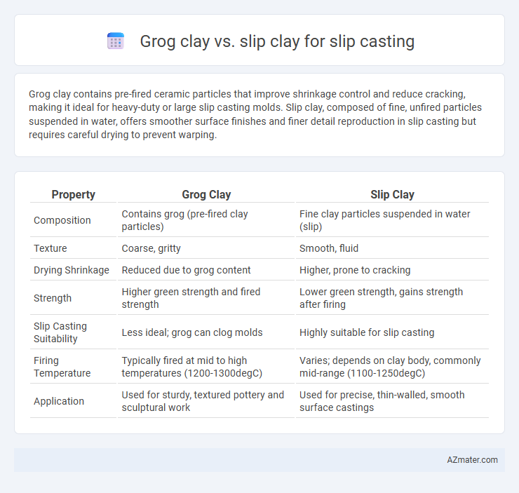 Grog clay vs. slip clay for slip casting - What is The Difference?