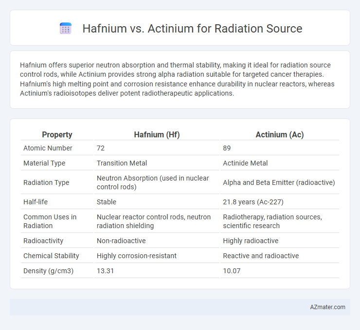 Hafnium vs. Actinium for Radiation Source - What is The Difference?