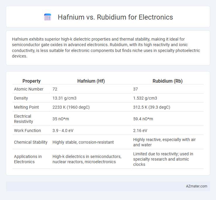 Hafnium vs. Rubidium for Electronics - What is The Difference?