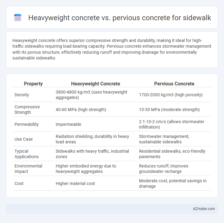 Heavyweight concrete vs. pervious concrete for sidewalk - What is The Difference?