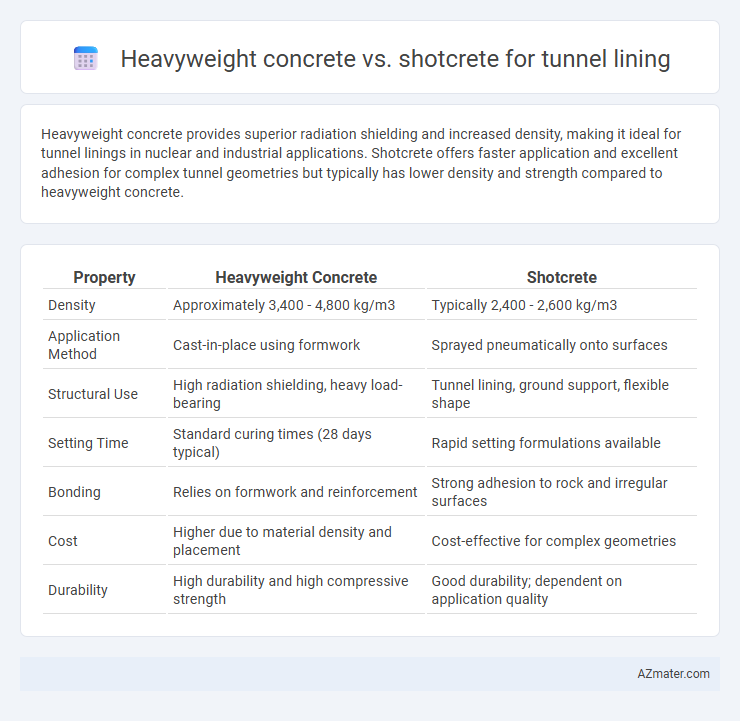 Heavyweight concrete vs. shotcrete for tunnel lining - What is The Difference?