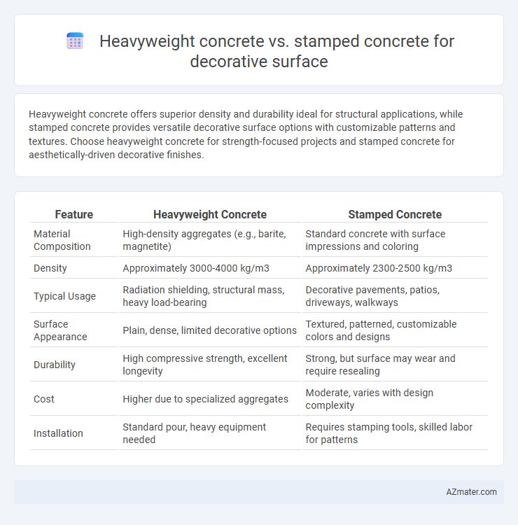Heavyweight concrete vs. stamped concrete for decorative surface - What is The Difference?