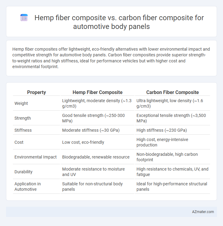 Hemp fiber composite vs. carbon fiber composite for automotive body panels - What is The Difference?