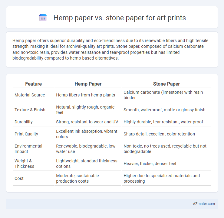 Hemp paper vs. stone paper for art prints - What is The Difference?