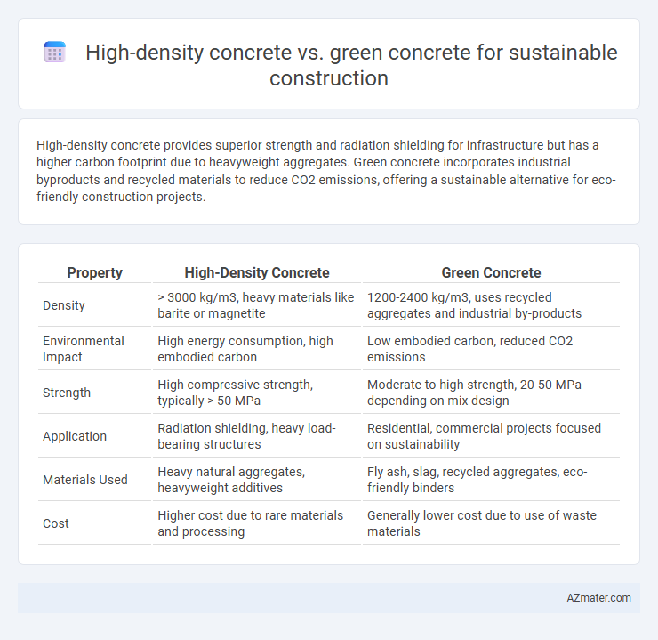 High-density concrete vs. green concrete for sustainable construction - What is The Difference?